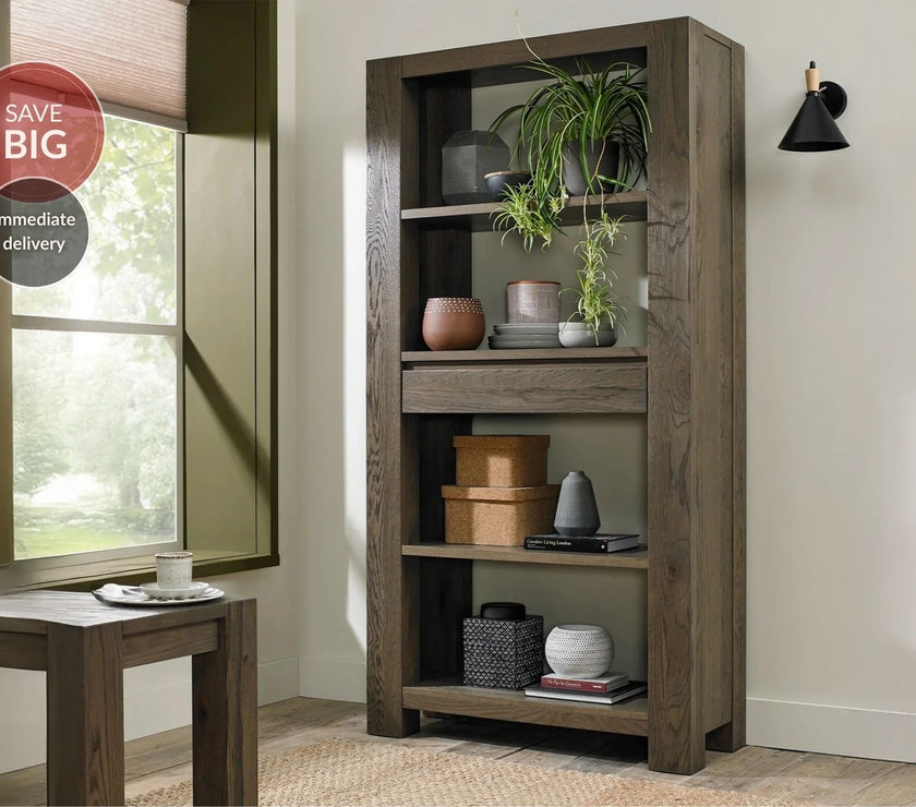 Landon Fumed Oak Open Display Unit