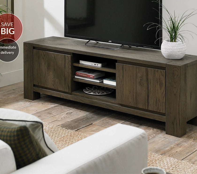 Landon Fumed Oak Entertainment Unit