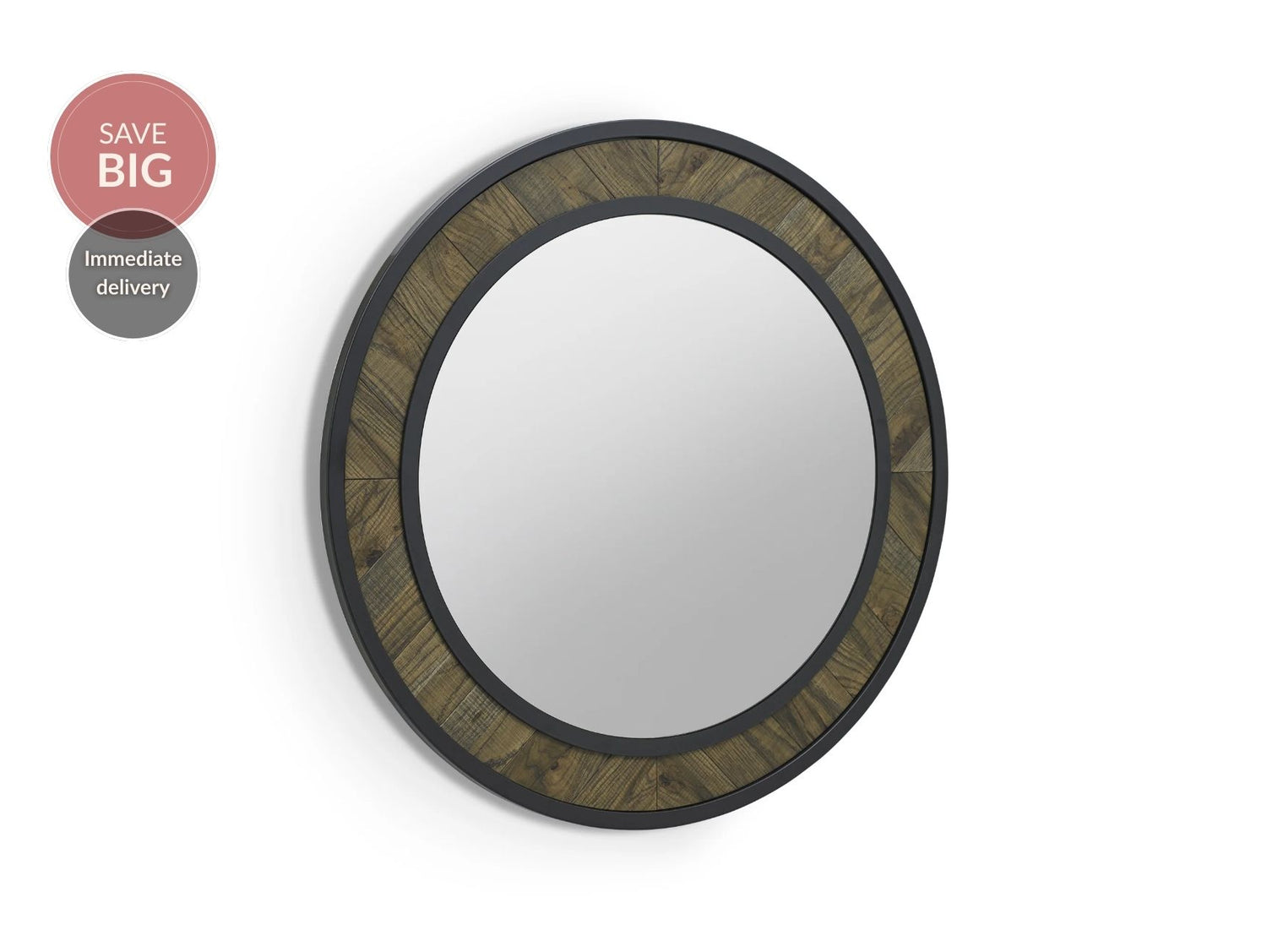 Elliot Fumed Oak Wall Mirror