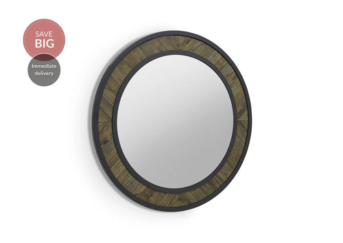 Elliot Fumed Oak Wall Mirror