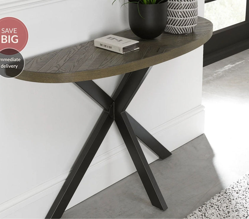 Elliot Fumed Oak Console Table
