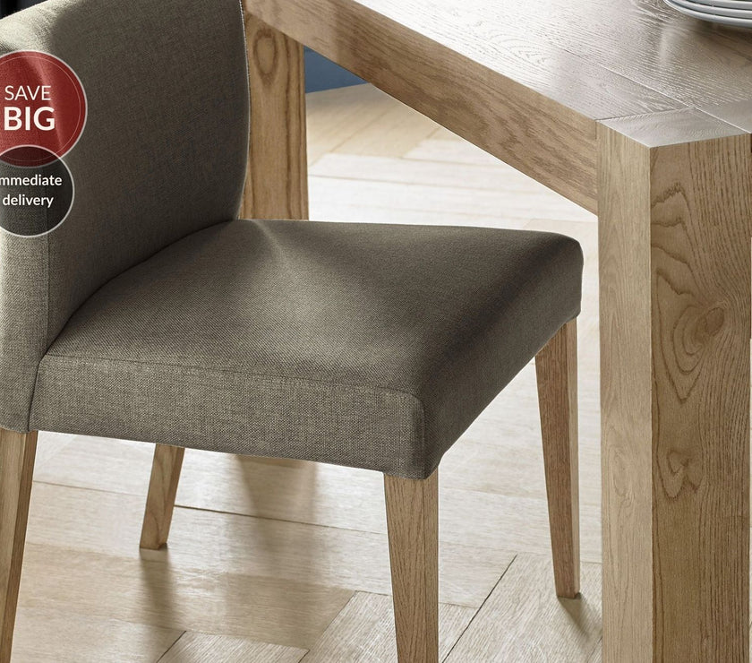 Turner Light Oak Dining Chairs - Gold