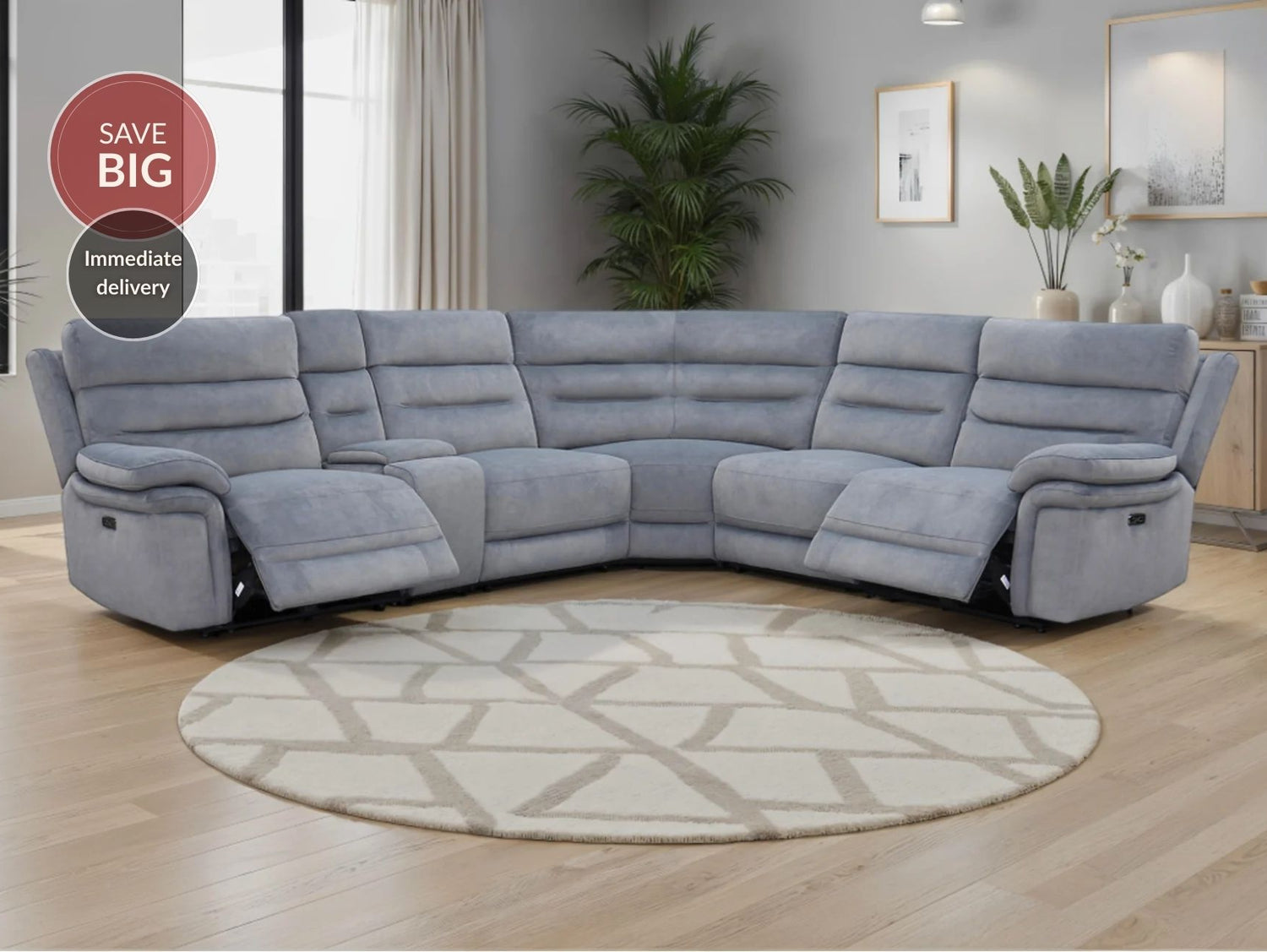 Brisbane 2 Corner 2 with Console Power Recliner and Power Headrests