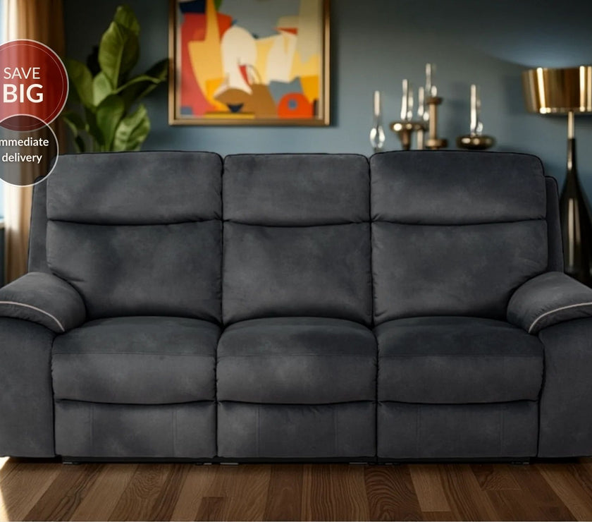 Naples 3 Seater Recliner Sofa with USB
