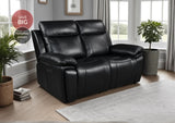 Savio 2 Seater Recliner Sofa with Power Headrests and Cup Holders
