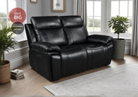 Savio 2 Seater Recliner Sofa with Power Headrests and Cup Holders