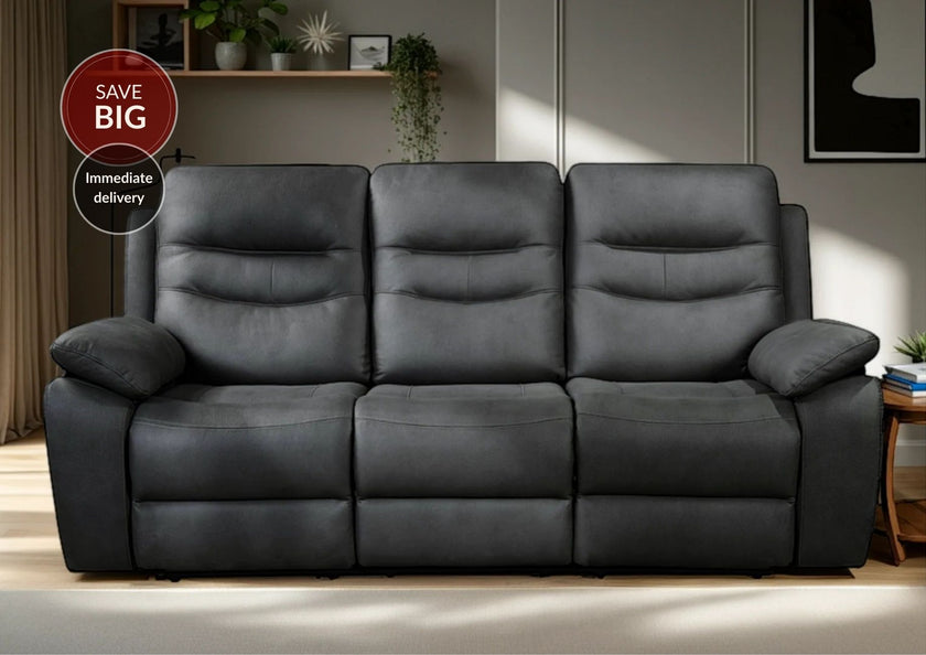 Fuji 3 Seater Recliner Sofa with Power Headrest, USB & USC