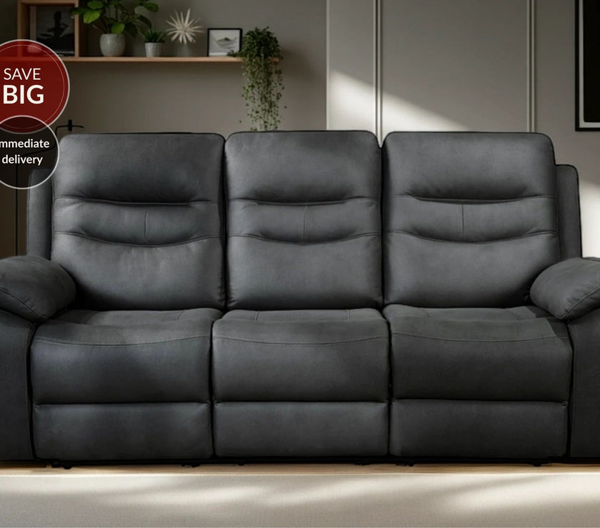 Fuji 3 Seater Recliner Sofa with Power Headrest, USB & USC