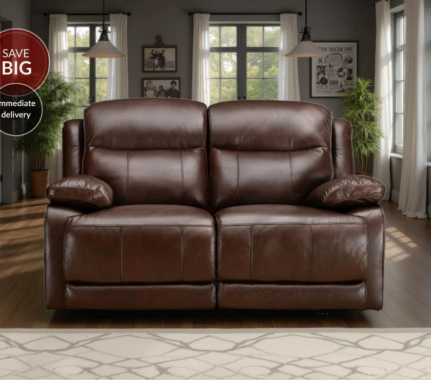 Montana 2 Seater Sofa with Power Recliner & Adjustable Headrest