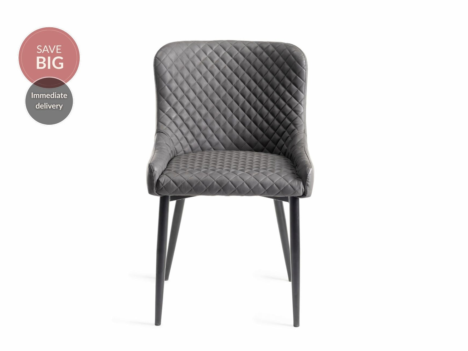 Lozanne Faux Leather Dining Chairs (Sold in Pairs)