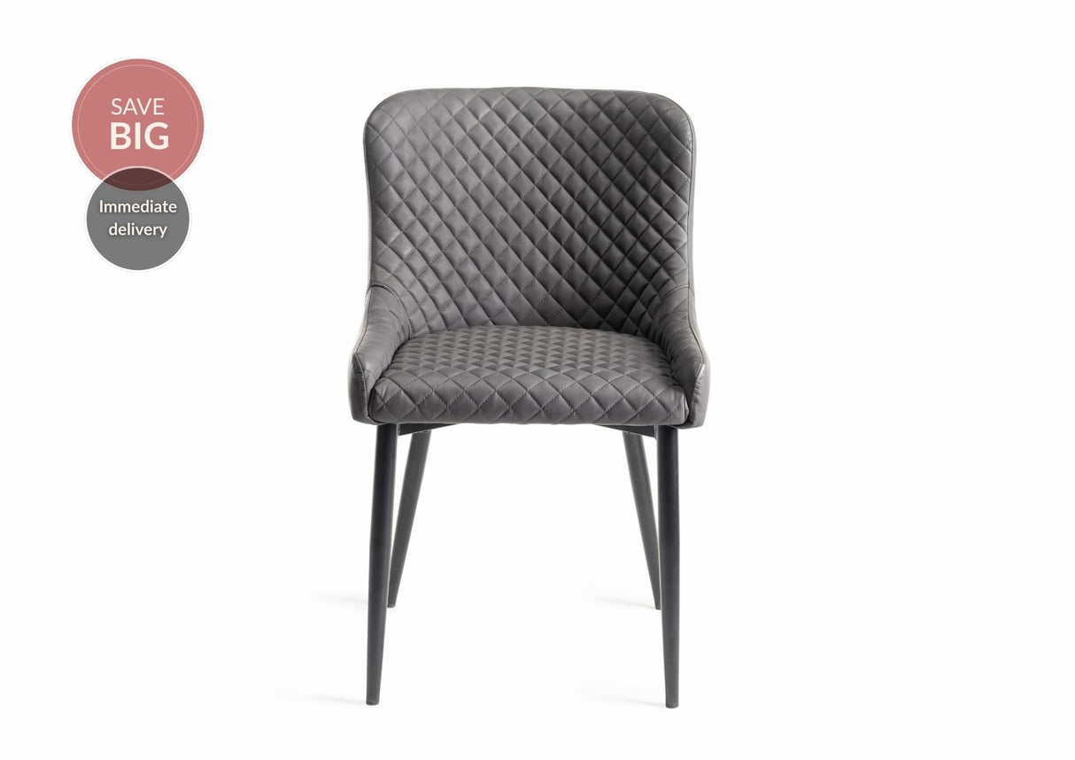 Lozanne Faux Leather Dining Chairs (Sold in Pairs)