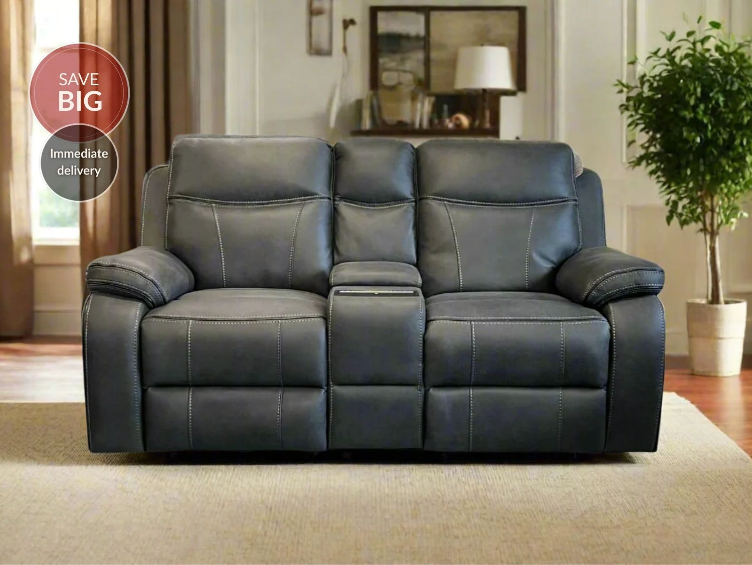 Diablo 2 Seater Sofa with Console