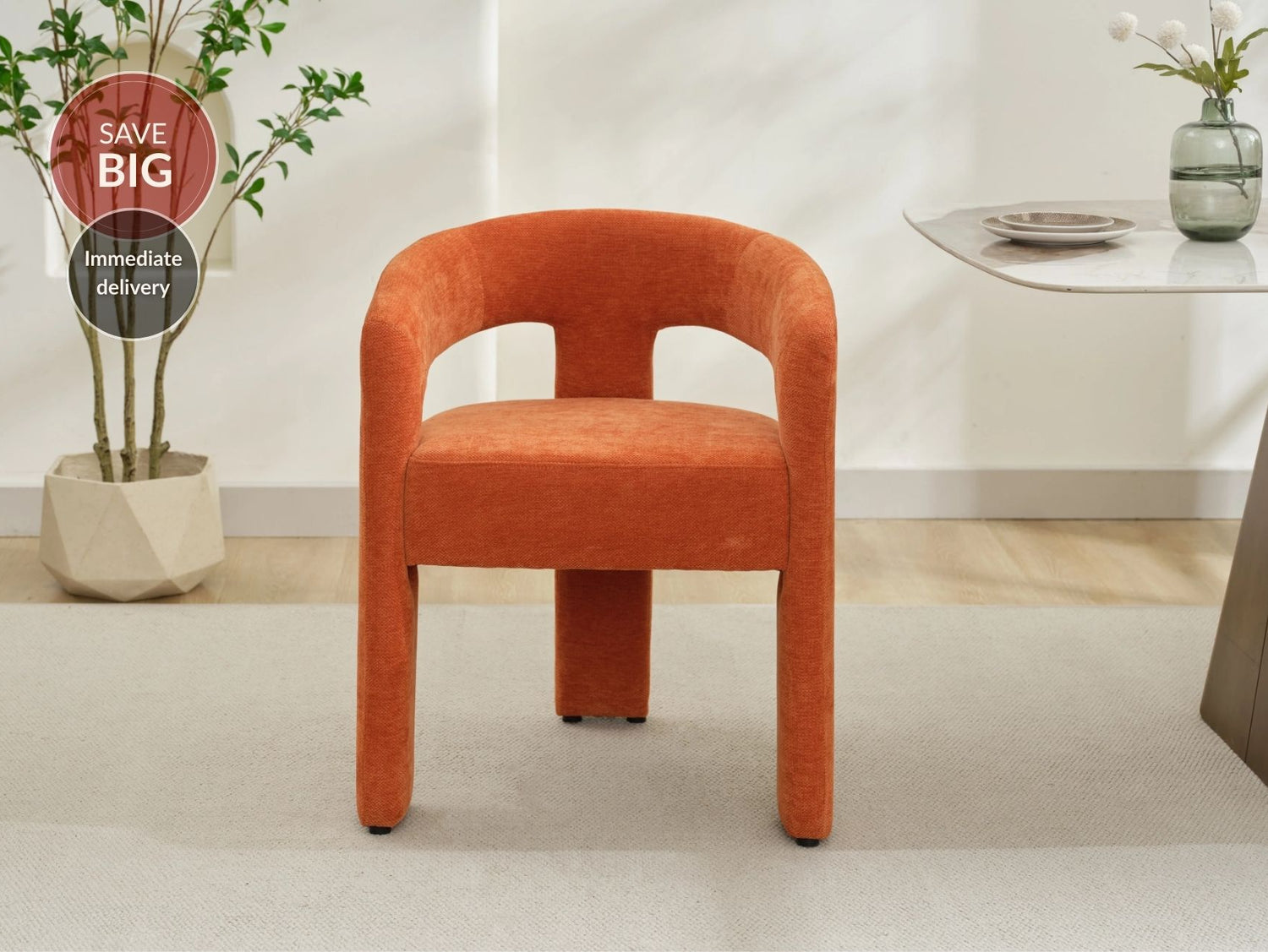 Dolce Accent Dining Chair - Velvet Rust