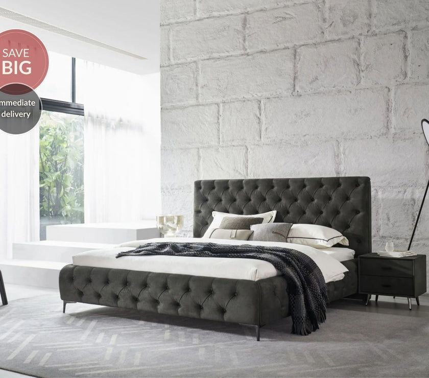 Royal Super King Bed Frame - Dark Green