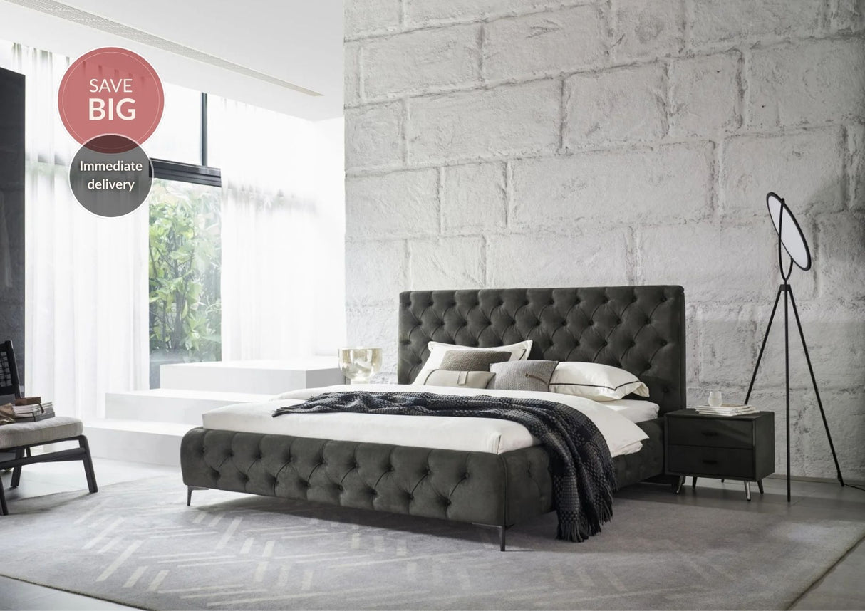 Royal Super King Bed Frame - Dark Green