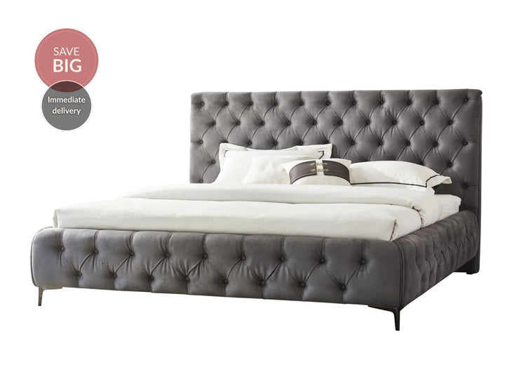 Royal Super King Bed Frame - Grey