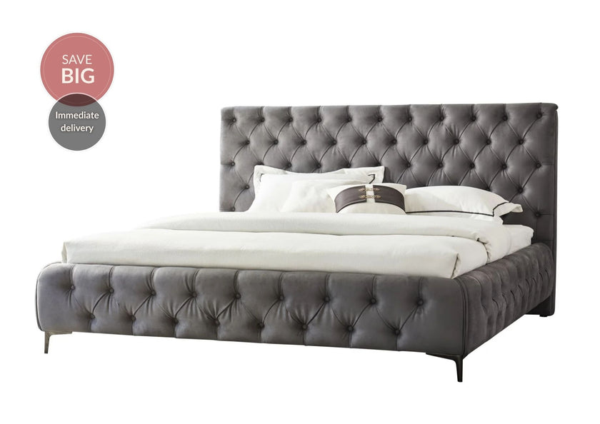 Royal Super King Bed Frame - Grey