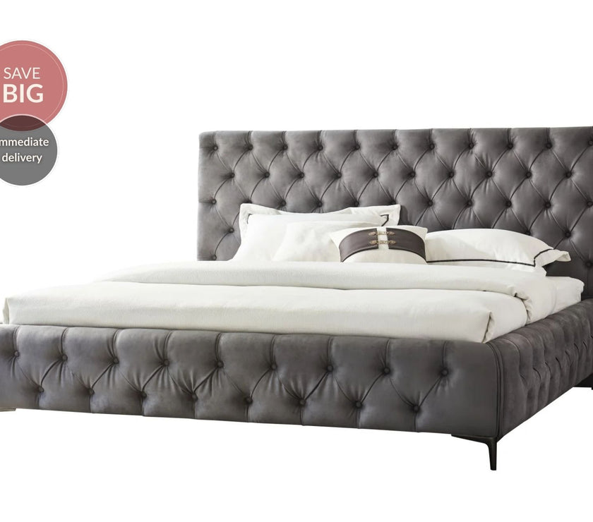 Royal Super King Bed Frame - Grey