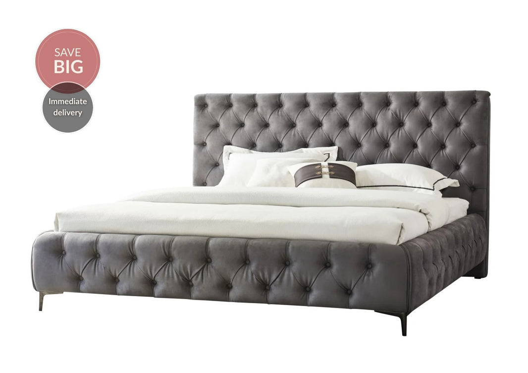 Royal Super King Bed Frame - Grey