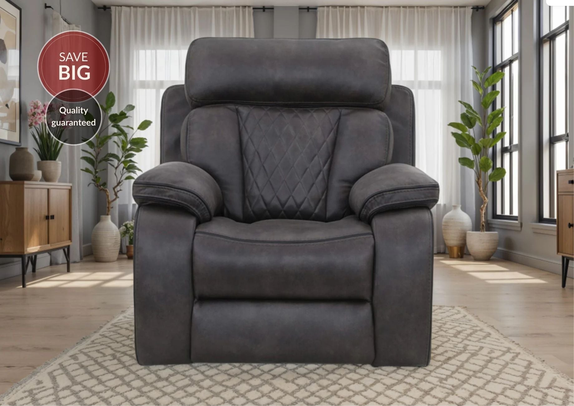Kobe Recliner Armchair with USB Luxurious Comfort Modern Style