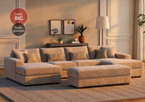 Kallis U-Shape Corner Sofa (Footstool Sold Separately)