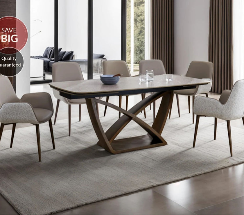 Denali Extendable Dining Table and 6 Denali Chairs Set