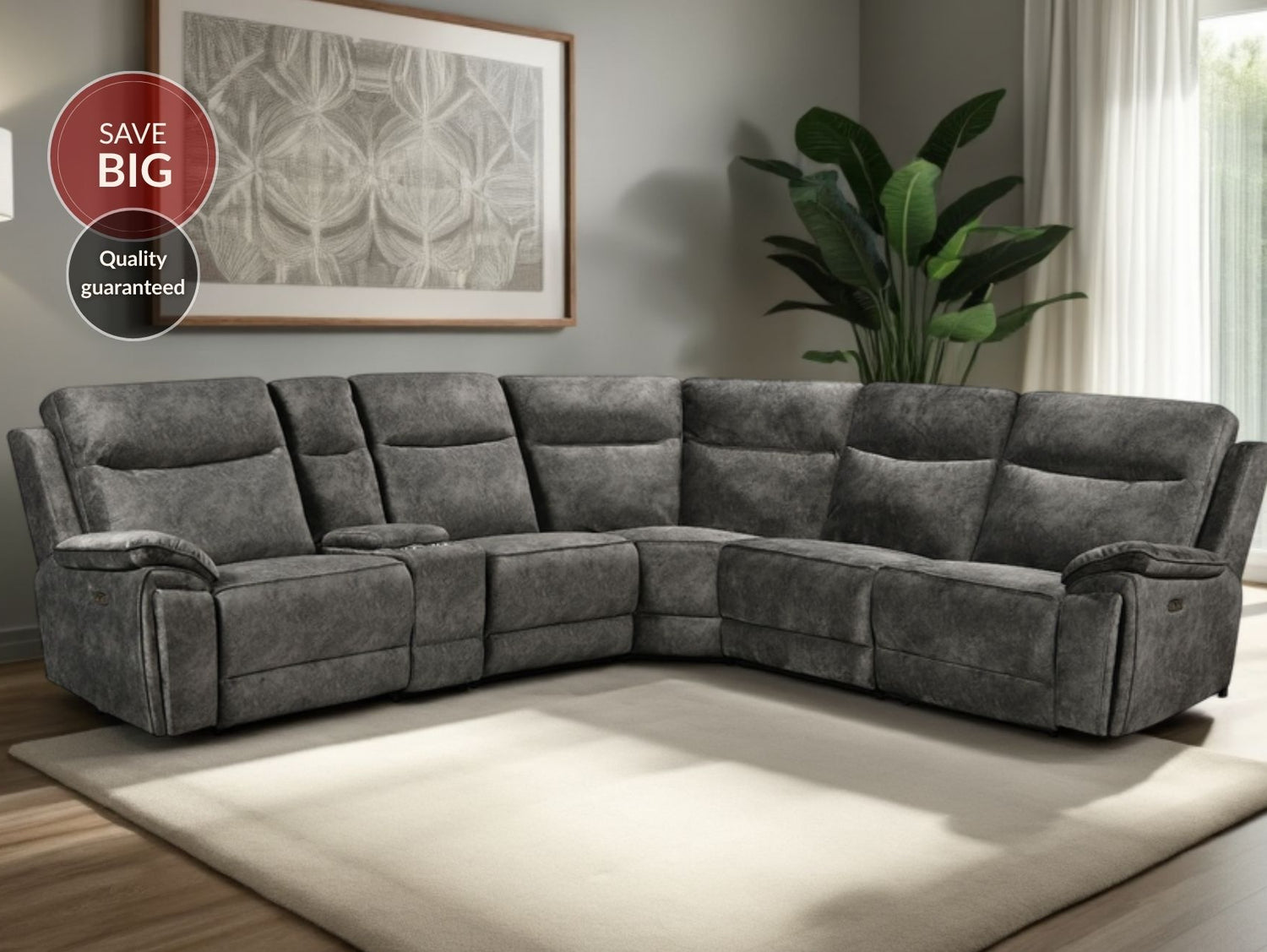 Osaka Modular Corner Recliner Sofa with Console