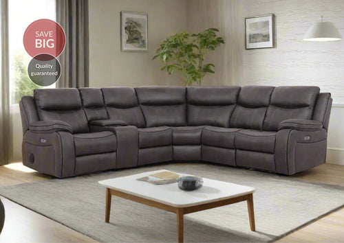 Lotus Corner Recliner Sofa with Console