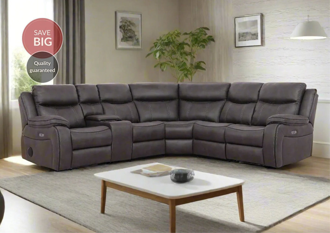 Lotus Corner Recliner Sofa with Console