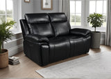 Savio 2 Seater Recliner Sofa with Power Headrests and Cup Holders