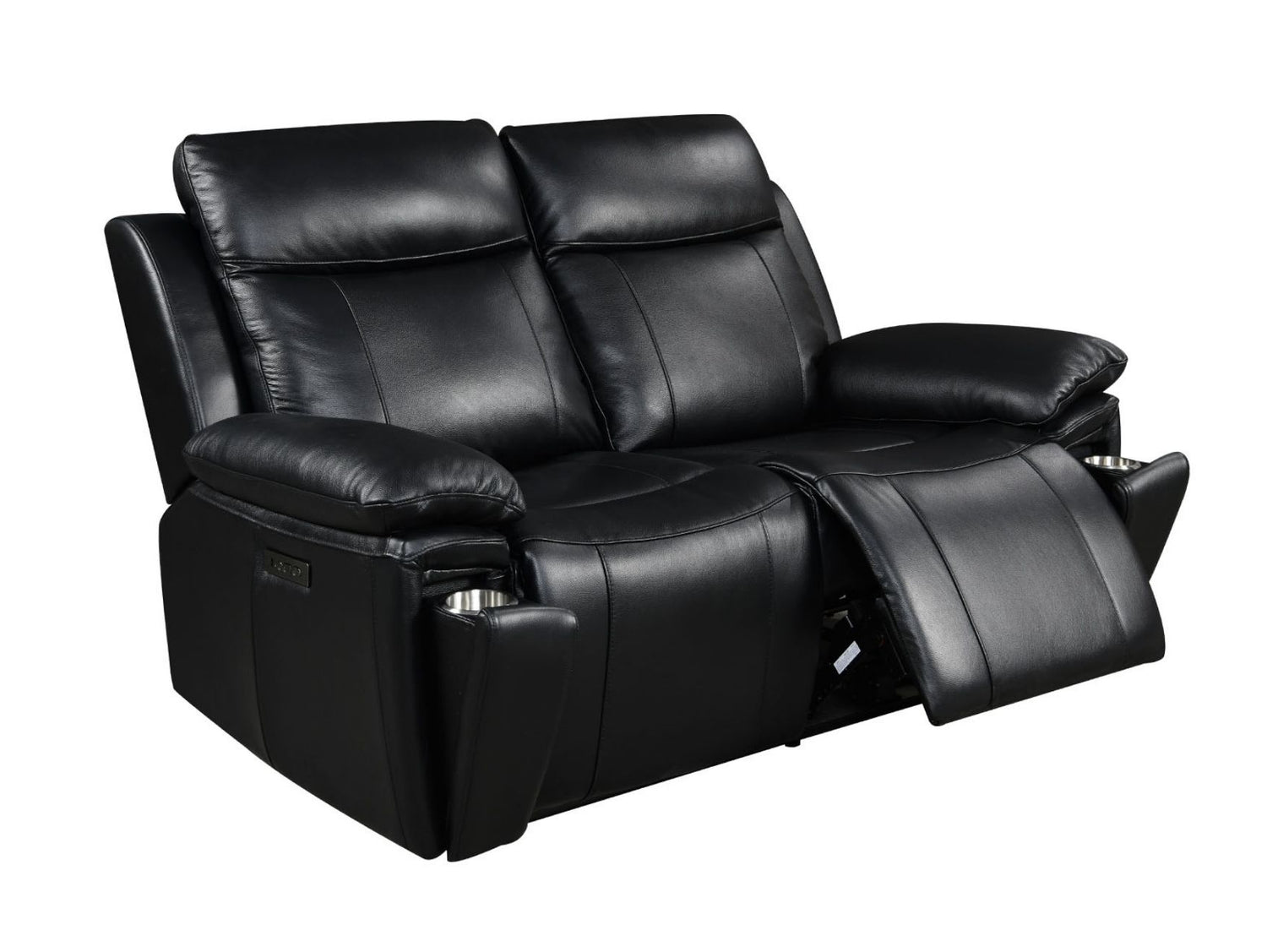 Savio 2 Seater Recliner Sofa with Power Headrests and Cup Holders