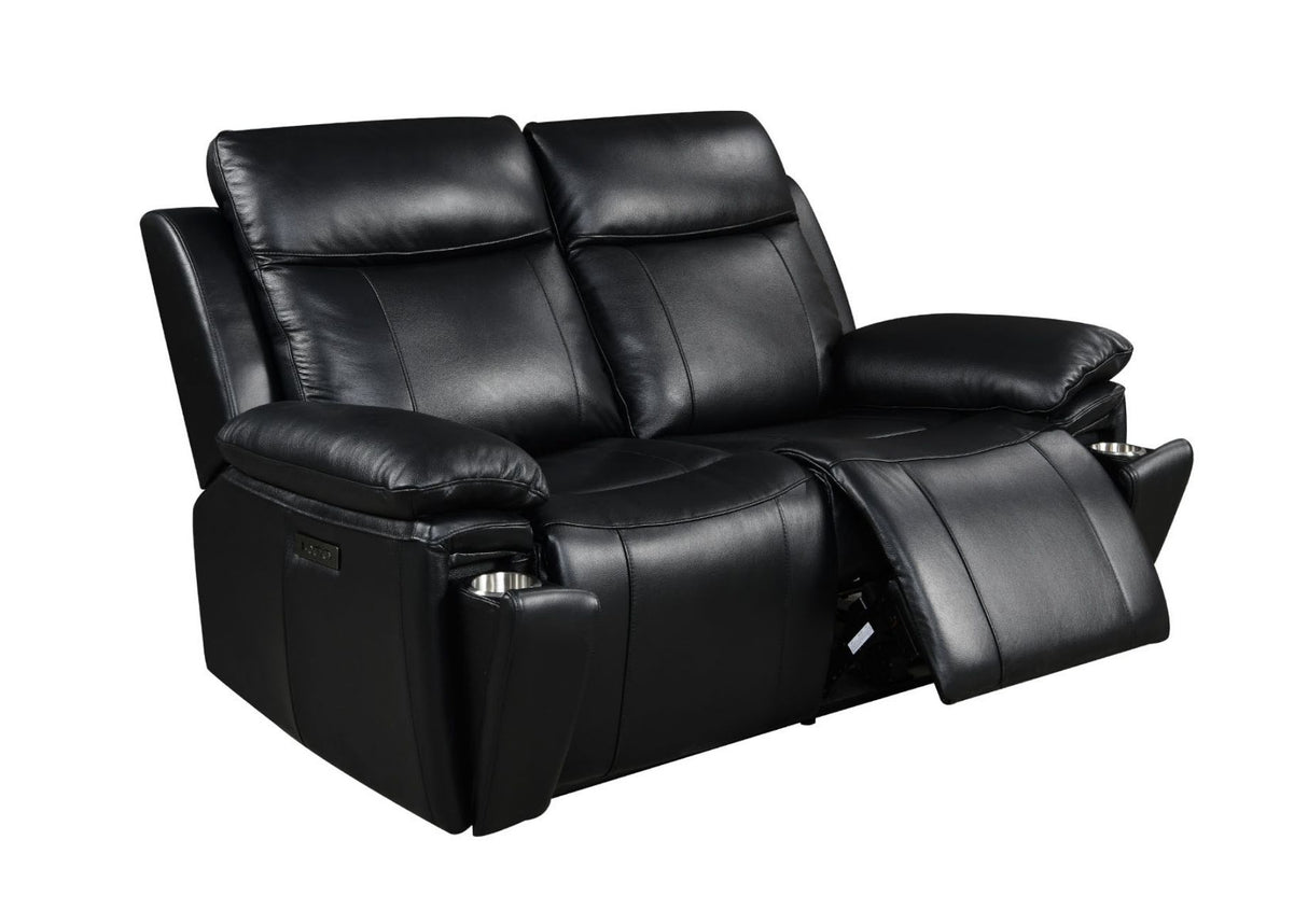 Savio 2 Seater Recliner Sofa with Power Headrests and Cup Holders