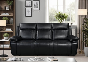 Savio 3 Seater Recliner Sofa with Power Headrests and cupholders