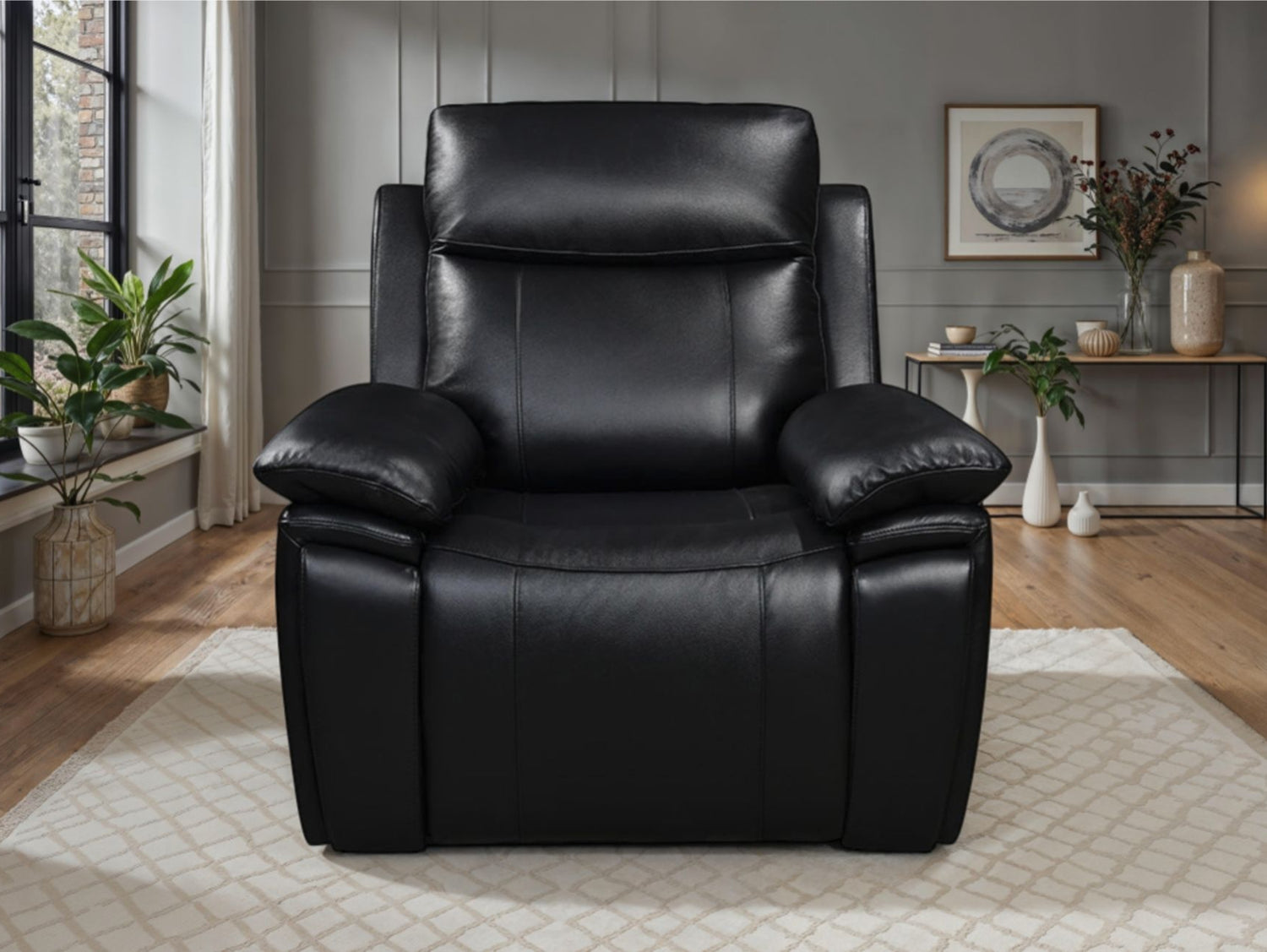 Savio Recliner Armchair with Power Headrest and Cupholder