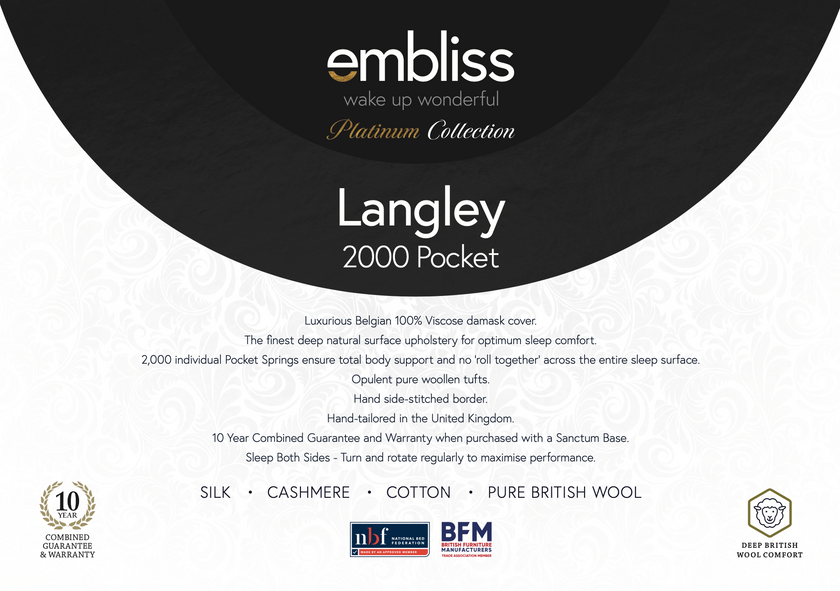 Langley 2000 Luxury Pocket Mattress