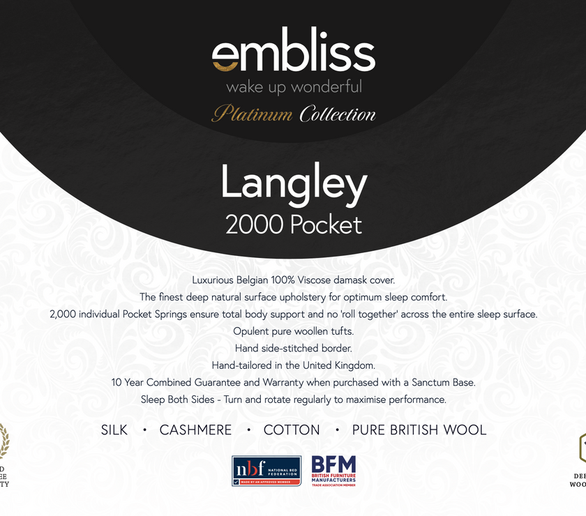 Langley 2000 Luxury Pocket Mattress