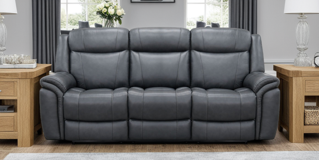 Melbourne 3 Seater Power Recliner Sofa with drop down table