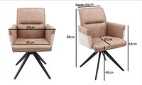 Nora 360° Auto-Return Swivel Dining Chair