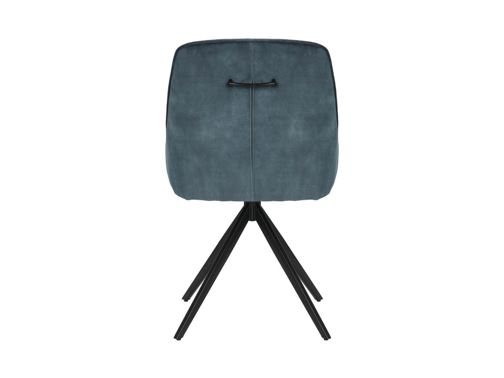 Sofia Velvet Swivel Dining Chairs - Velvet Blue