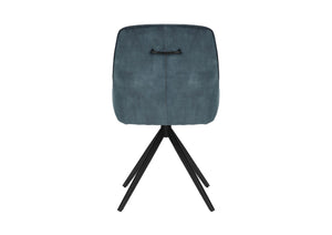 Sofia Velvet Swivel Dining Chairs - Velvet Blue