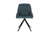 Sofia Velvet Swivel Dining Chairs - Velvet Blue