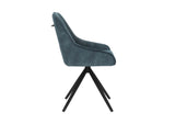 Sofia Velvet Swivel Dining Chairs - Velvet Blue