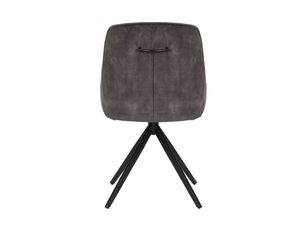 Sofia Velvet Swivel Dining Chairs - Charcoal