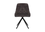 Sofia Velvet Swivel Dining Chairs - Charcoal