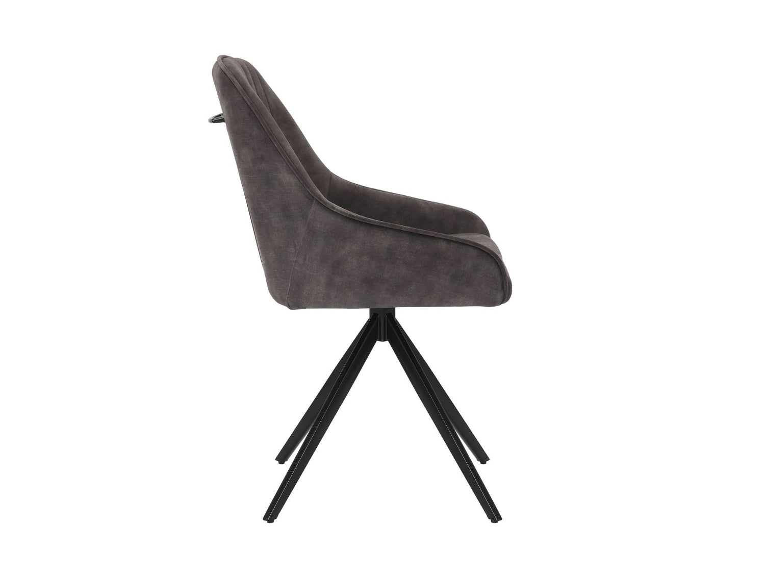 Sofia Velvet Swivel Dining Chairs - Charcoal