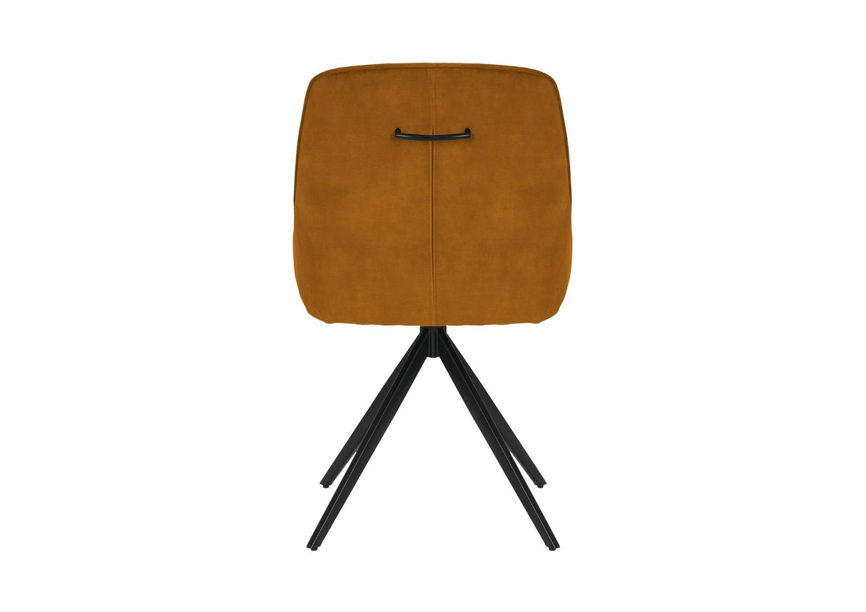 Sofia Velvet Swivel Dining Chairs - Mustard