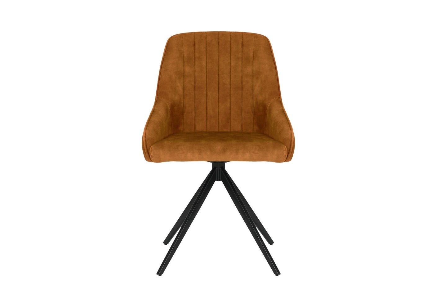 Sofia Velvet Swivel Dining Chairs - Mustard