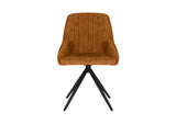 Sofia Velvet Swivel Dining Chairs - Mustard