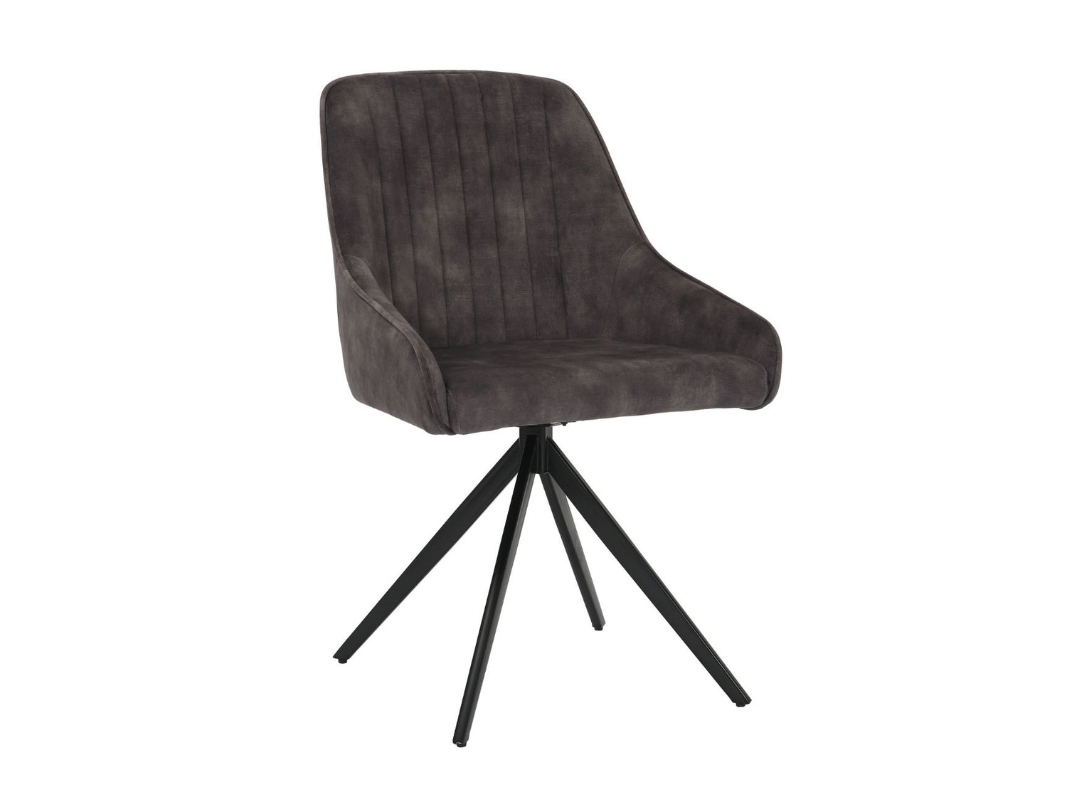 Sofia Velvet Swivel Dining Chairs - Charcoal