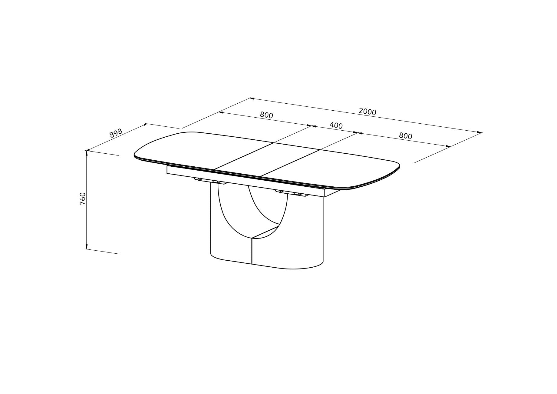 Solar Extending Dining Table